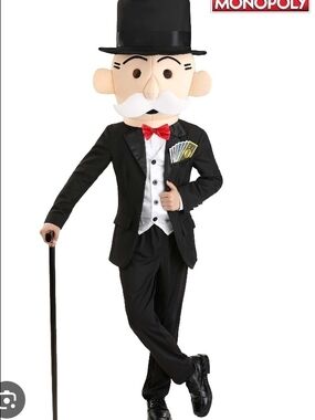 Rich Uncle Kids Costume - Black Tuxedo with Red Bow